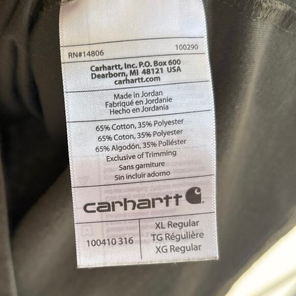 Carhartt Relaxed Fit Force Classic Olive Short Sleeve Shirt Men’s XLarge - Picture 6 of 8